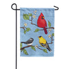 Evergreen Burlap Garden Flag - Cardinal and Friends