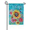 Evergreen Burlap Garden Flag - Colorful Summer Blooms
