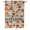 Evergreen Burlap House Flag - Game Day Welcome