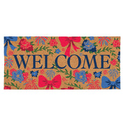 Evergreen American Classic Welcome Red White & Bows Sassafras Switch Mat