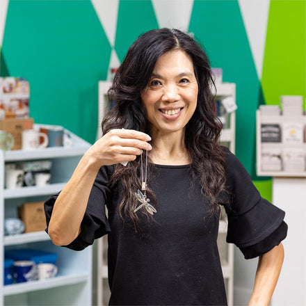 Evergreen Metal Flag Clip - Spring Dragonfly