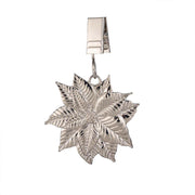 Evergreen Metal Flag Weight - Poinsettia