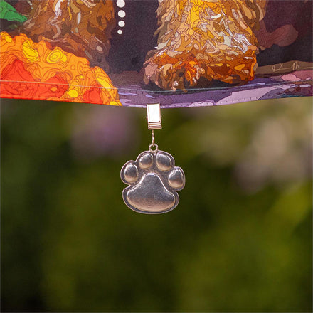 Evergreen Metal Flag Clip - Paw Print