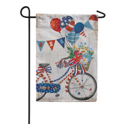 Evergreen American Classic Bicycle Moire Garden Flag