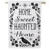 Evergreen Moire House Flag - Home Sweet Haunted Home