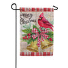 Evergreen Moire Garden Flag - Christmas Bells Cardinal