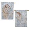 Evergreen Moire House Flag - Nativity Holy Miracle