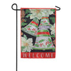 Evergreen Moire Garden Flag - Silver Holiday Bells