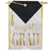 Evergreen Moire House Flag - Graduation