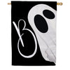 Evergreen Moire House Flag - Boo Ghost
