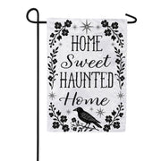 Evergreen Moire Garden Flag - Home Sweet Haunted Home