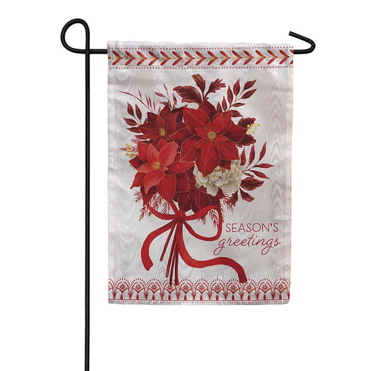 Evergreen Moire Garden Flag - Feels Like The Holidays Floral