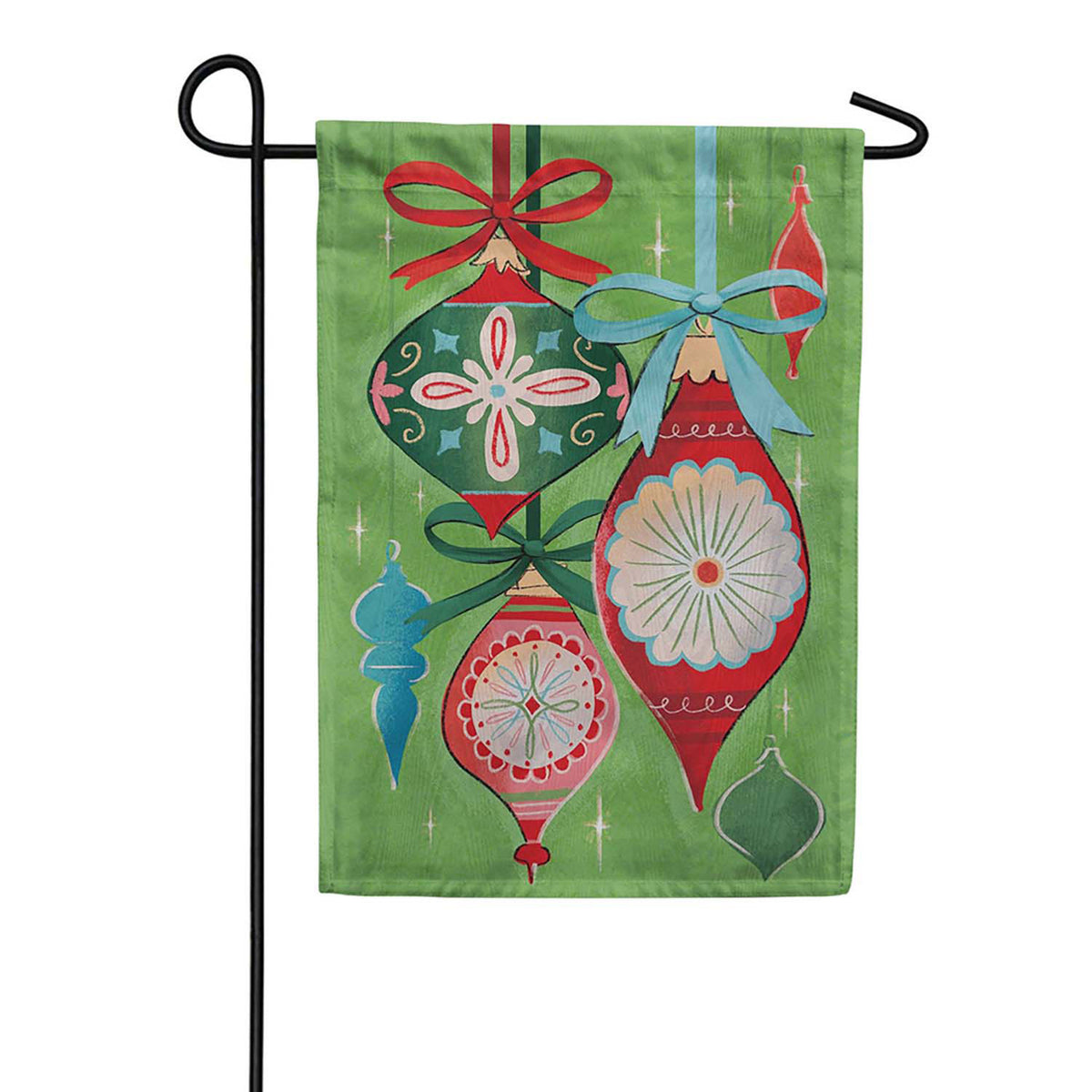 Evergreen Moire Garden Flag - Heartfelt Cheer Ornaments