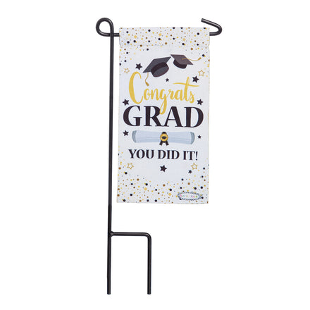 Evergreen Congrats Mini Flag with Stand