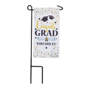 Evergreen Congrats Grad Mini Flag with Stand