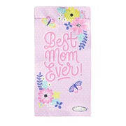 Evergreen Best Mom Ever Mini Flag with Stand