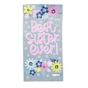 Evergreen Best Sister Ever Mini Flag with Stand
