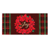 Evergreen Sassafras Switch Mat - Plaid Joy Wreath