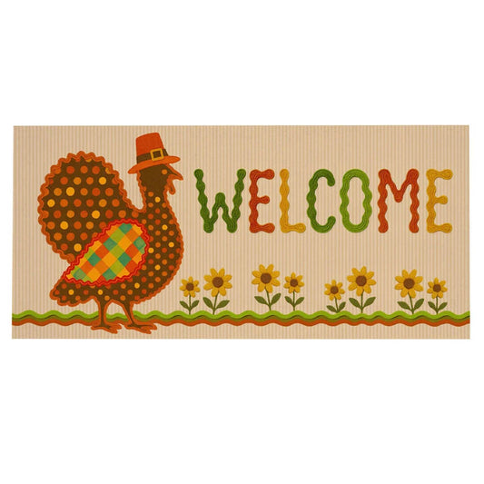 Welcome Turkey Polka Dot Sassafras Switch Mat