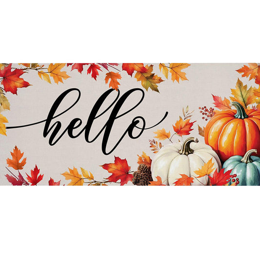 Hello Fall Pumpkins & Leaves Sassafras Switch Mat