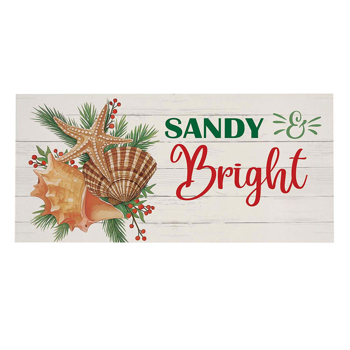 Evergreen Sassafras Switch Mat - Sandy & Bright Coastal Shells