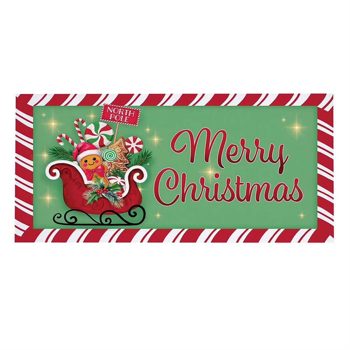 Evergreen Sassafras Switch Mat - North Pole Treats Sleigh