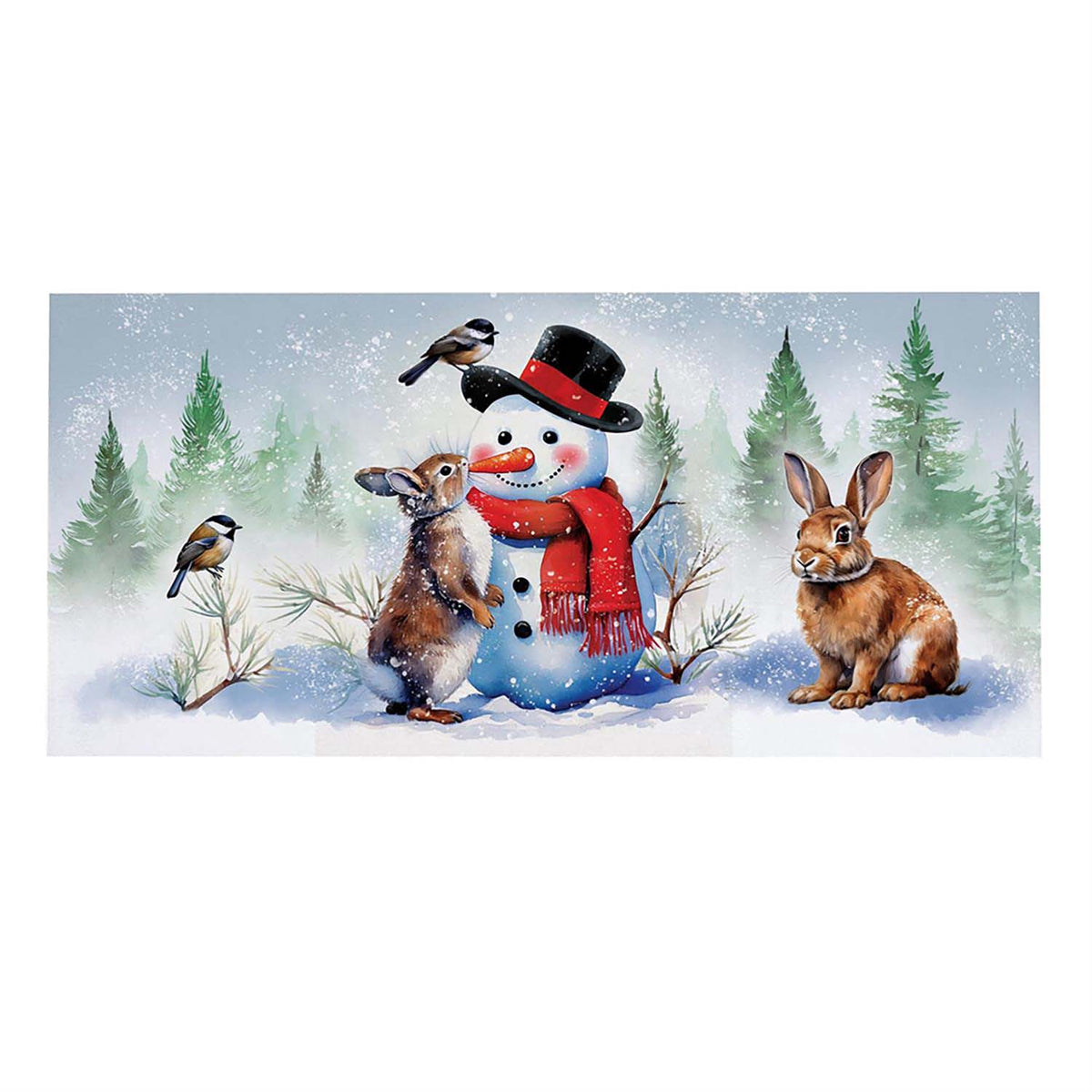 Evergreen Sassafras Switch Mat - Snowman & Friends