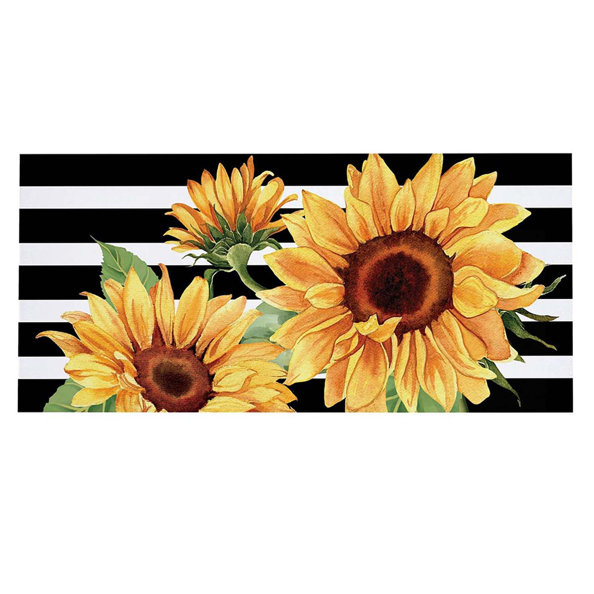 Evergreen Sassafras Switch Mat - Striped Sunflowers