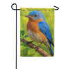 Evergreen Suede 2-Sided Garden Flag - Eastern Blue Bird