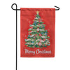Evergreen Suede 2-Sided Garden Flag - Heartfelt Cheer Christmas Tree