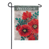 Evergreen Suede 2-Sided Garden Flag - Royal Red Poppy
