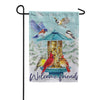 Evergreen Suede 2-Sided Garden Flag - Birdfeeder Wonderland