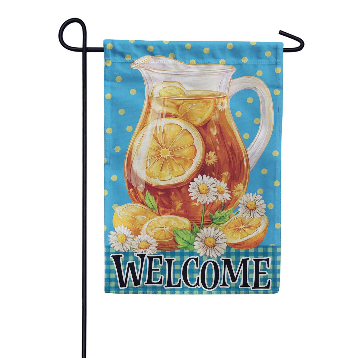 Evergreen Suede 2-Sided Garden Flag - Sweet Tea Welcome