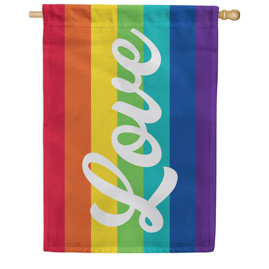 Evergreen Suede 2-Sided House Flag - All Love
