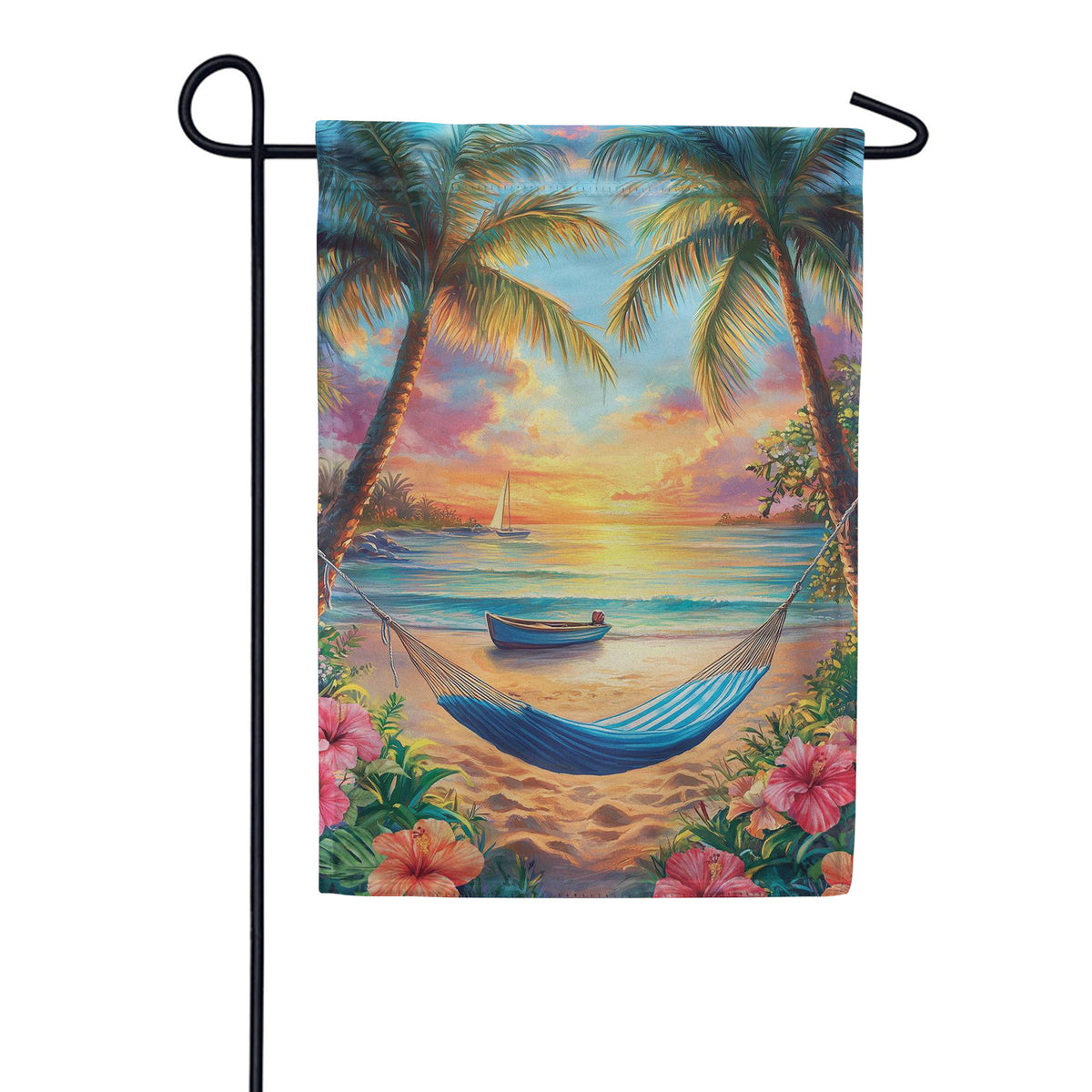 Evergreen Suede 2-Sided Garden Flag - View Of Paradise