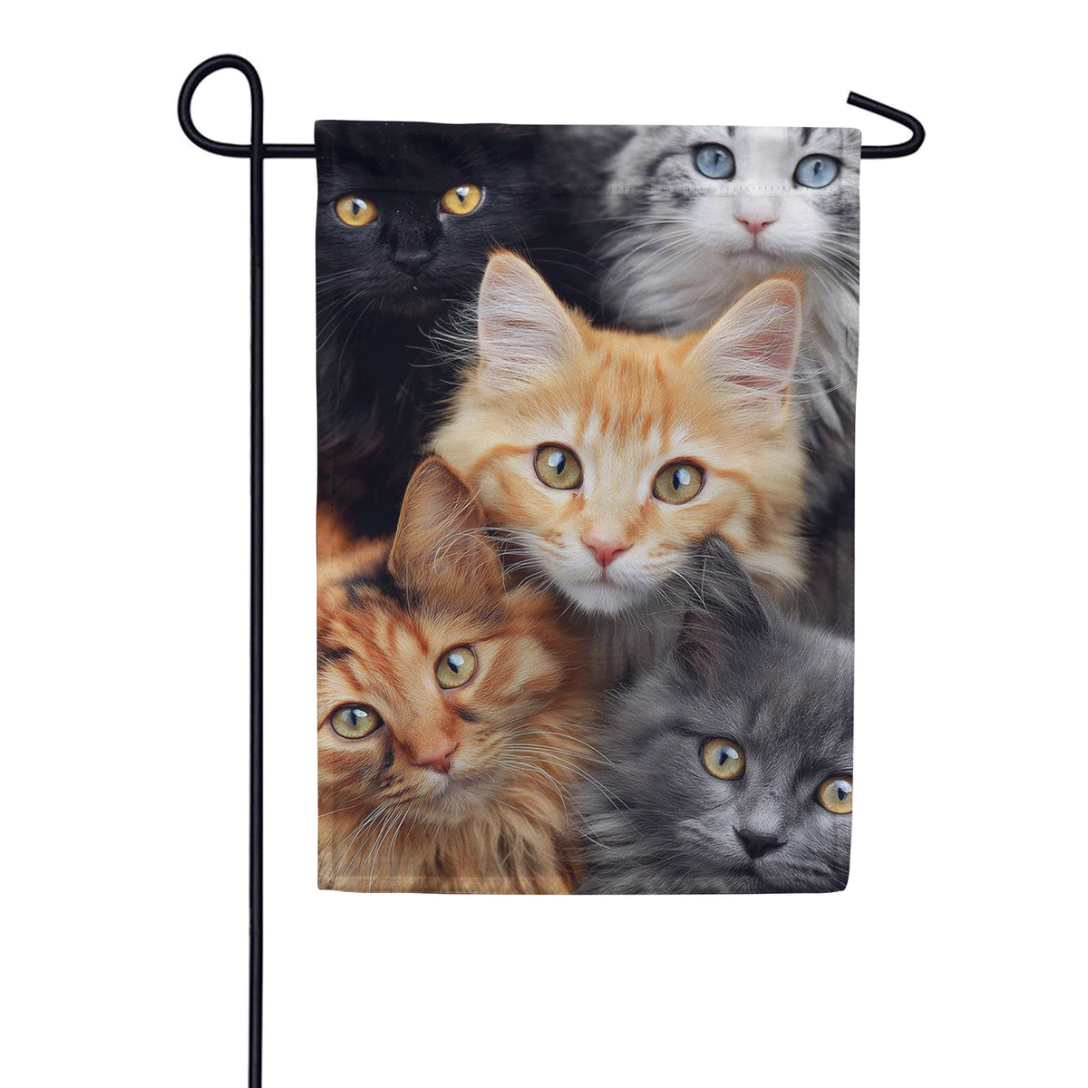 Evergreen Suede 2-Sided House Flag - CATS!