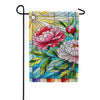 Evergreen Suede 2-Sided Garden Flag - Floral Stained Glass