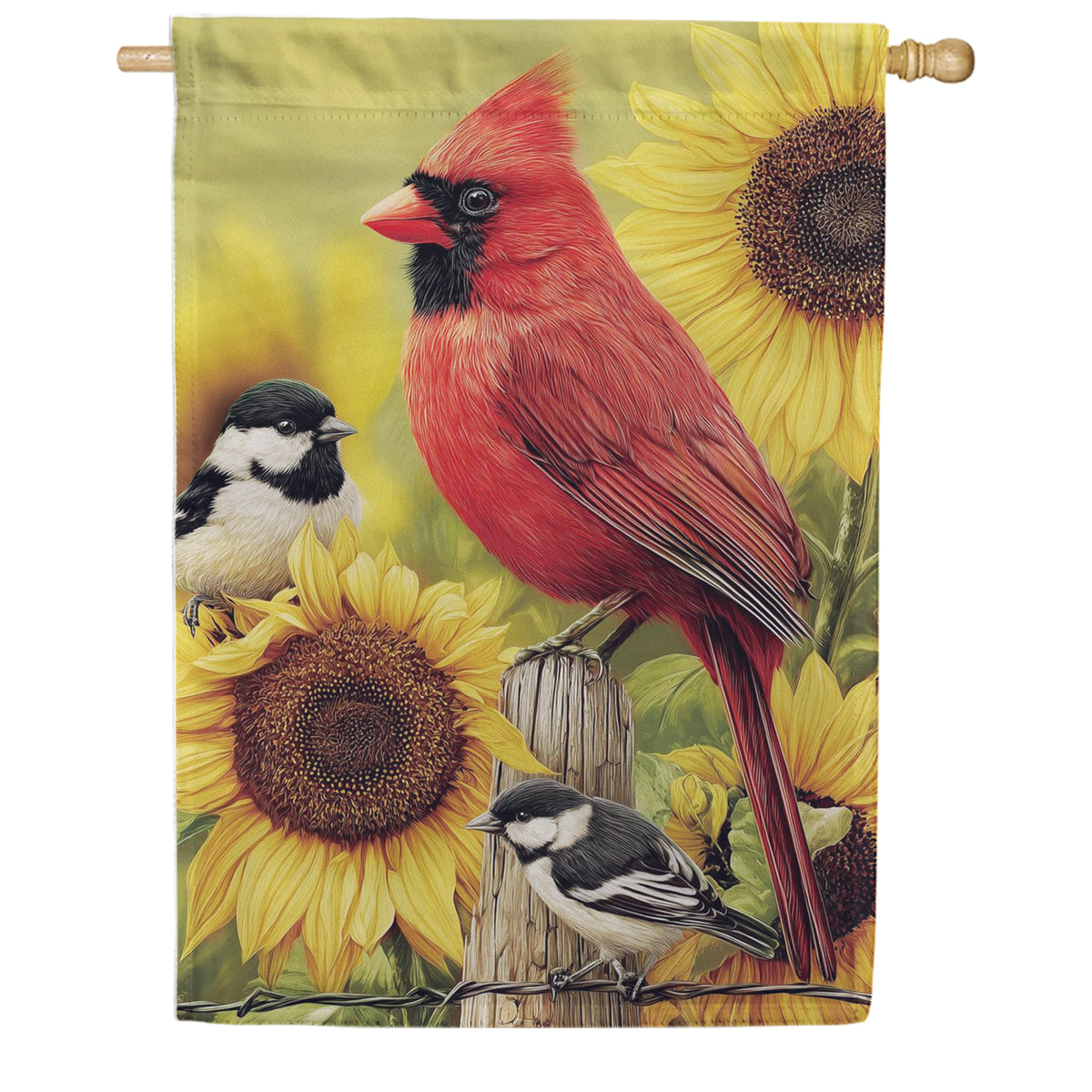 Evergreen Suede 2-Sided House Flag - Sunflower Days