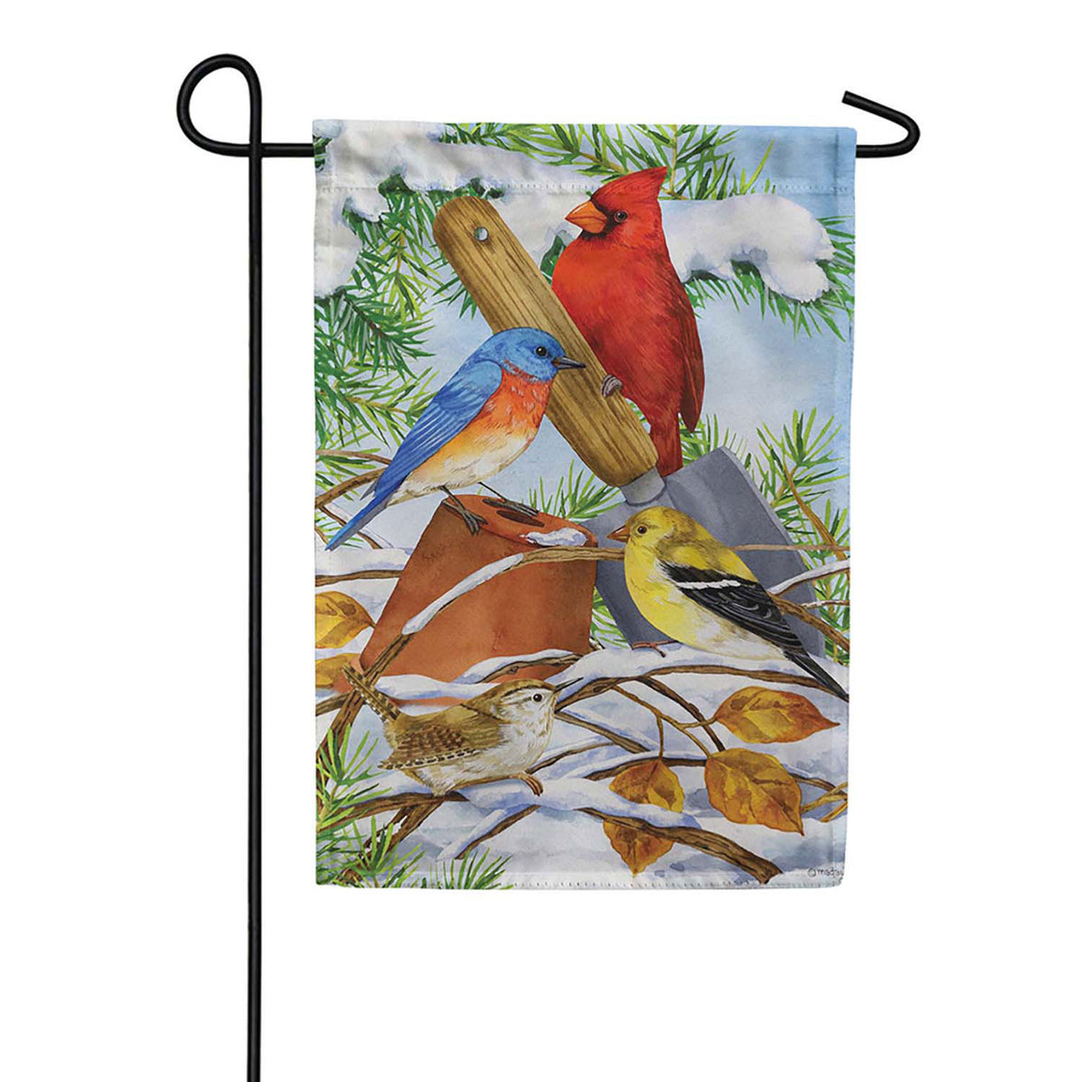 Evergreen Suede 2-Sided Garden Flag - Winter Gardeners