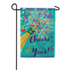 Evergreen Suede 2-Sided Garden Flag - Cheers To The New Years