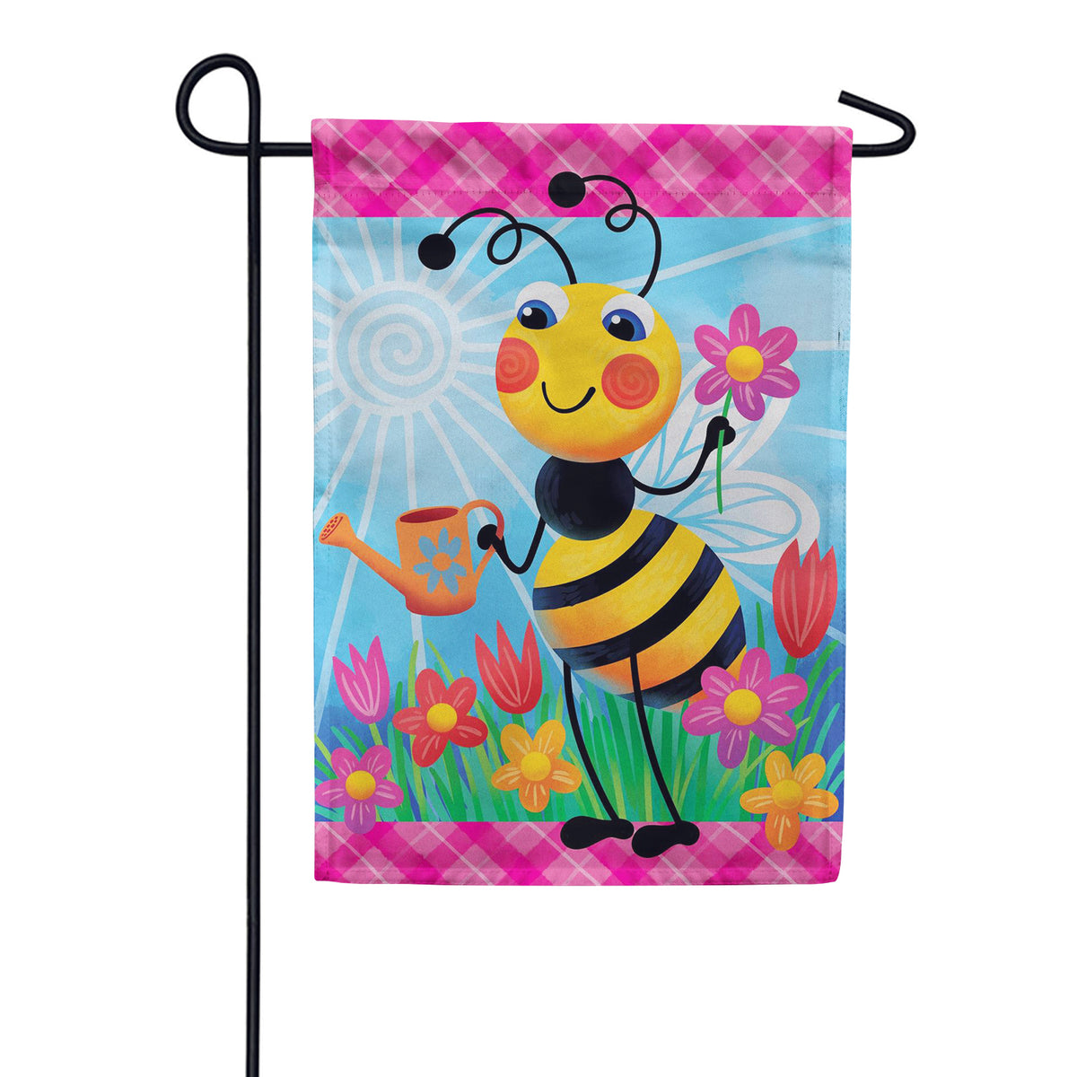 Evergreen Bee Garden Suede 2-Sided Garden Flag
