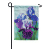 Evergreen Vibrant Iris Suede 2-Sided Garden Flag