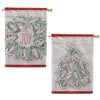 Evergreen Suede 2-Sided House Flag - Joyful Oyster Wreath & Tree