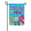 Evergreen Pool's Open Suede 2-Sided Garden Flag