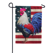Evergreen All American Rooster  Garden Flag