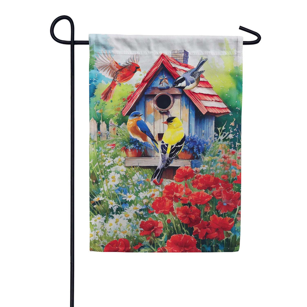 Evergreen Americana Songbirds Garden Suede 2-Sided Garden Flag