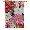 Evergreen Suede 2-Sided House Flag - Blooming Winter