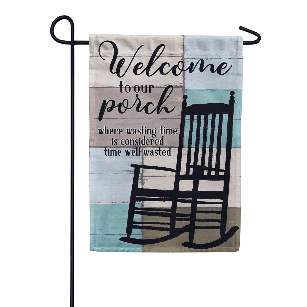 Evergreen Porch Time Suede 2-Sided Garden Flag