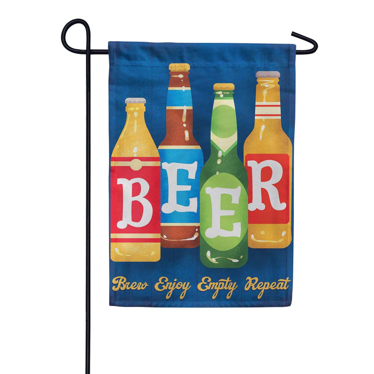 Evergreen B.E.E.R Suede 2-Sided Garden Flag