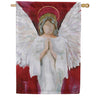 Evergreen Suede 2-Sided House Flag - Praying Angel